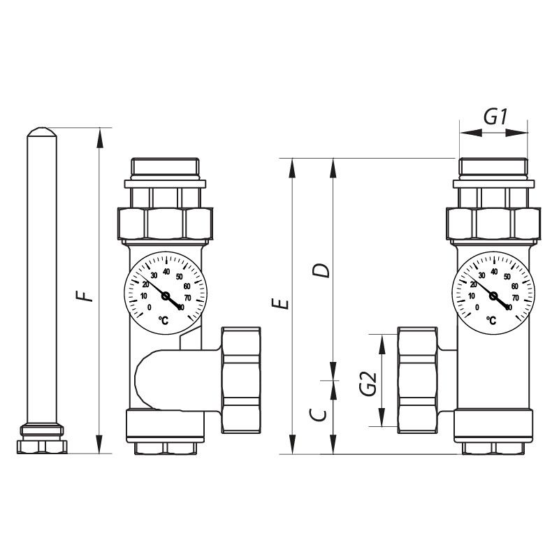 Комплект для підключення циркуляційного насоса KOER KR.1020 - 1 дюйм (KR2690)