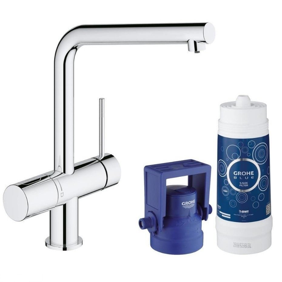 Смеситель для раковины Grohe Blue Minta Pure с функцией очистки водопроводной воды, хром 31345002