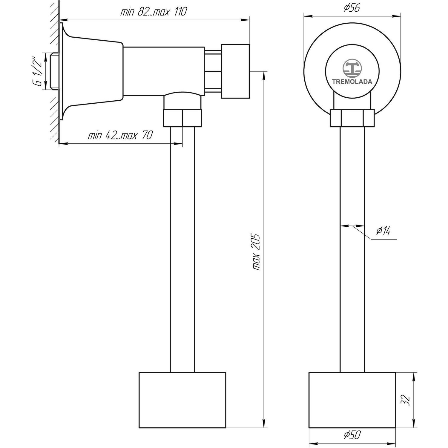 Кран-дозатор для пісуара Tremolada-316 (10 сек)