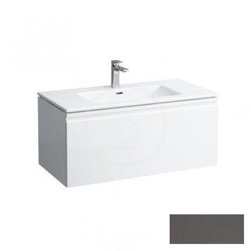 Тумба Laufen PRO S 100*50см, з раковиною, з 1м отв під змішувач посередині, з висувним ящиком, колір сірий графіт