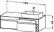 Тумбочка Duravit KETHO 140*55см, підвісна, з 2ма висувними шухлядами, з консольною стільницею, для 1 або 2 накладних раковин - 3