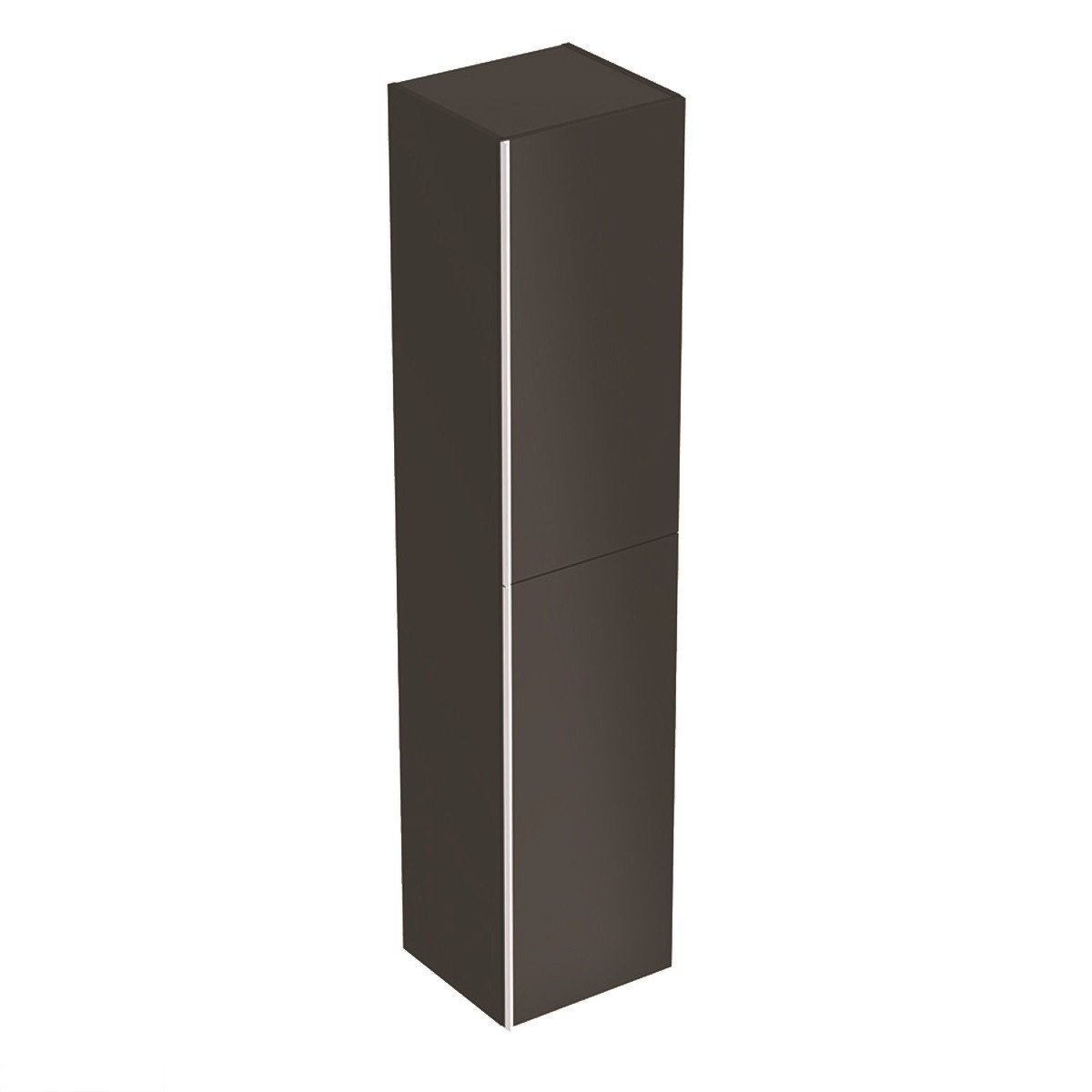 Висока шафа Geberit Acanto з двома дверима: корпус: лакований матовий/ чорний, фасад: чорне скло 500.619.16.1.