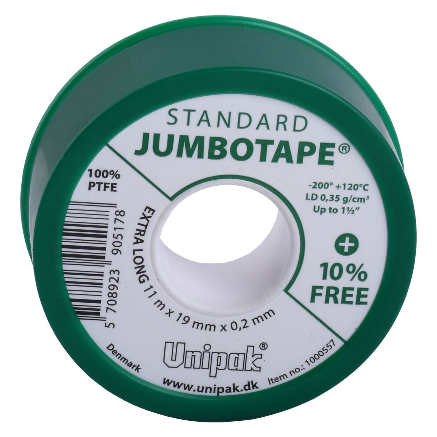 Фум лента тефлоновая Jumbotape standard (11 х19 х0,2) Unipak