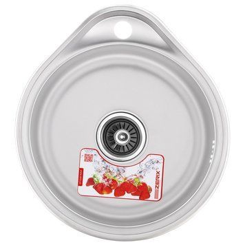 Мийка кухонна ZERIX Z4843-08-180E (сатин) (ZX1598)