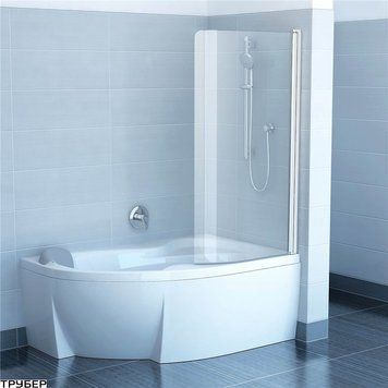 Шторки для ванни Ravak CVSK1-160/170 R Біла (Transparent)