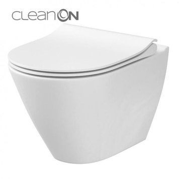 Підвісний унітаз Cersanit 743 CITY OVAL CLEAN ON CET зі сидінням SLIM з дюропласту LIFT