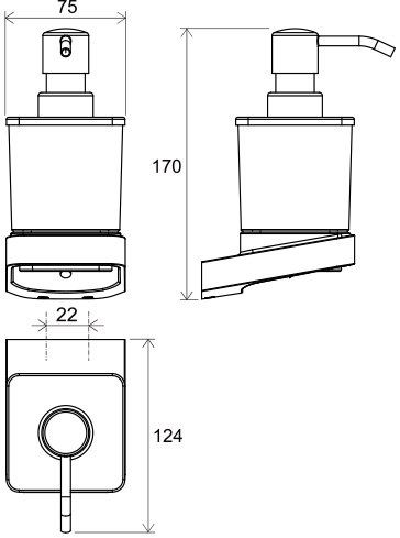 Дозатор для жидкого мыла (стекло) Ravak 10 TD 231 X07P323