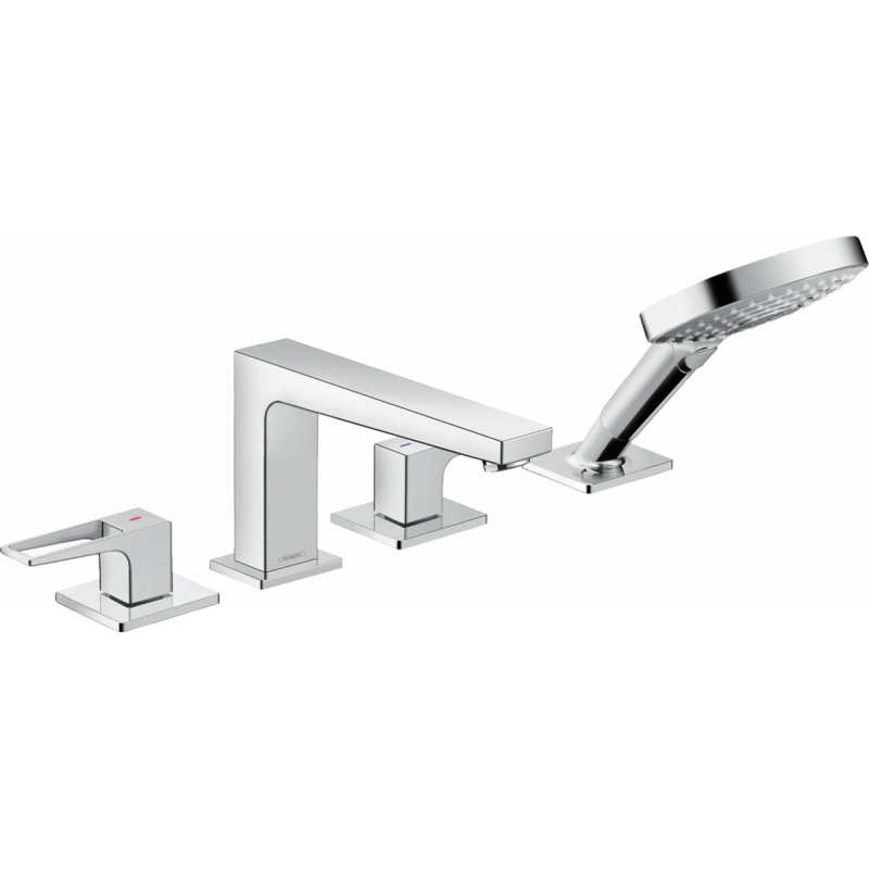 74552000 HG Смеситель Metropol на край ванны, на 4 отверстия, с рукояткой-петлей