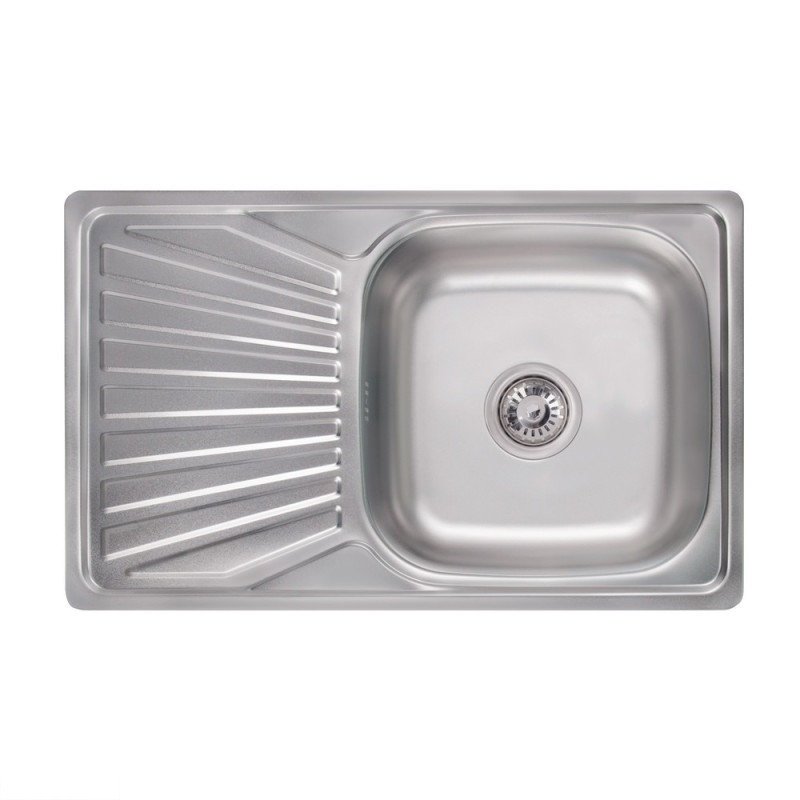 Кухонна мийка Lidz 7848 Сатин 0,8 мм (LIDZ7848SAT)