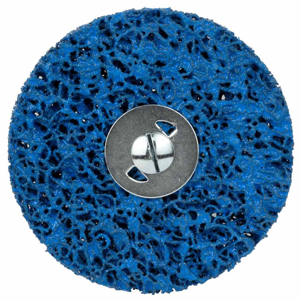 Круг Зачистной Из Нетканого Абразива (Коралл) Ø100Мм С Держателем Синий Средняя Жесткость
