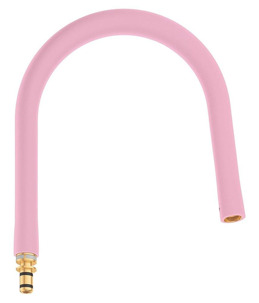 GROHFlexx Шланг гибкий с пружиной для смесителя на мойку, цвет хром/розовый