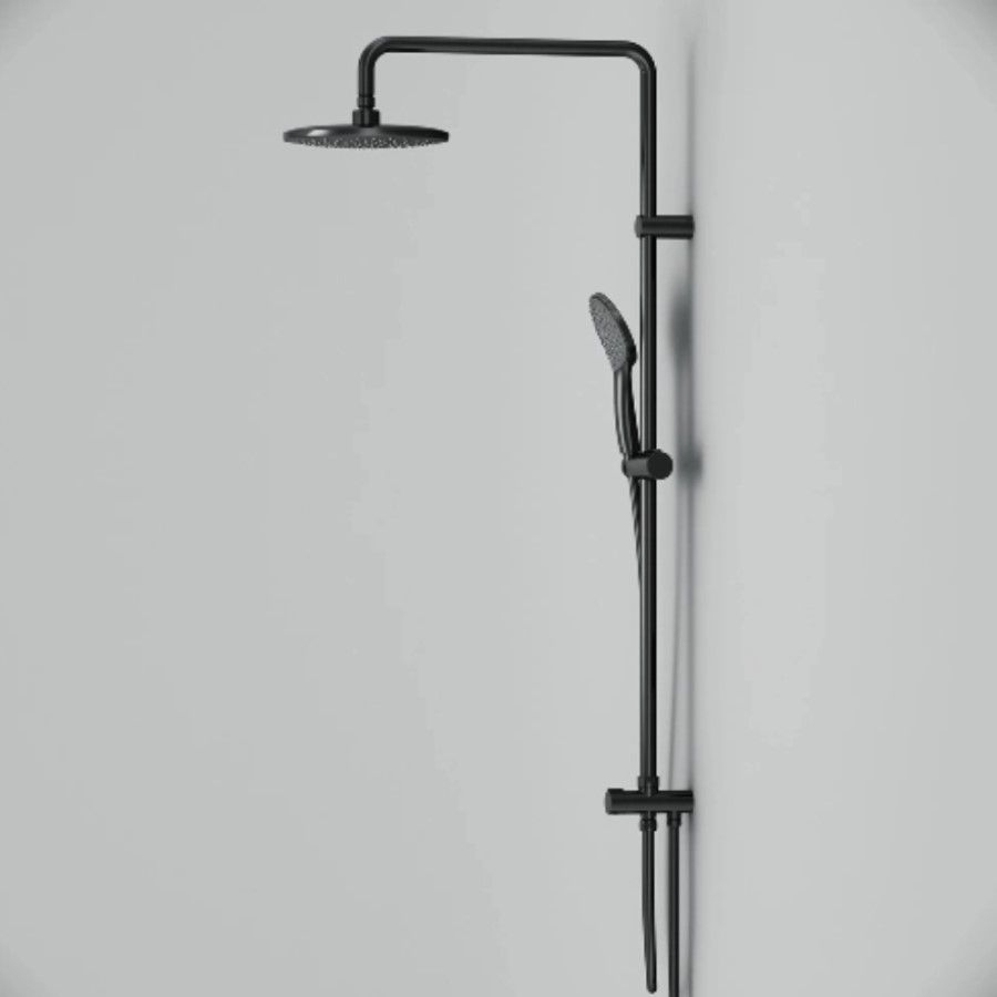 Душова система Gem F0790022, набір: верхній душ d220 мм, ручний душ d 110 мм (1 функція), душова штанга 1030-1460 мм, чорна