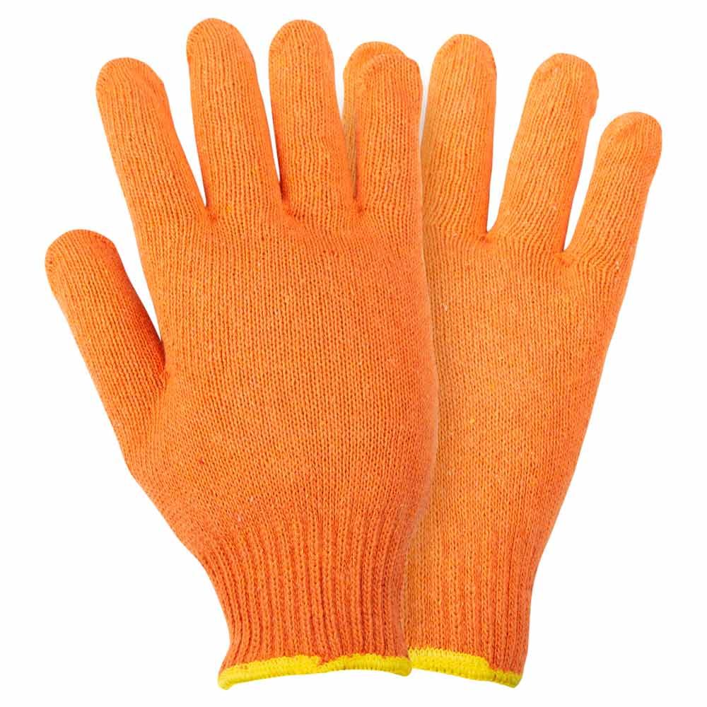 Перчатки Трикотажные Без Покрытия Р10 Универсал (Оранжевые) Кратно 12 Парам