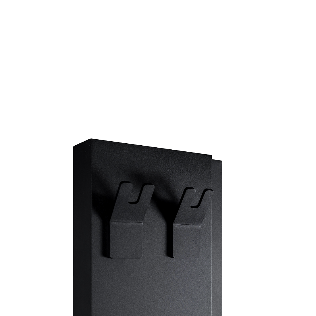 Електричний радіатор Deweit, Whole Wall 1266, з тримачем для рушників і халатів, чорний матовий колір