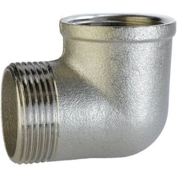 Уголок никелированный 1 1/2&Prime;ВР х 1 1/2&Prime;НР VA, литейный А0137А(нк)