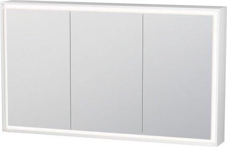 Зеркальный шкафчик Duravit L-CUBE 120*15,4см, с подсветкой, цвет белый матовый
