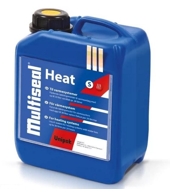 Жидкий герметик для скрытых утечек в системе отопления при потерях до 30 л в сутки UNIPAK Multiseal 24 (Heat S) 2,5 l