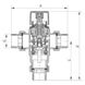 Клапан KOER смесительный термостатический трехходовой 3/4'' (с накидн. гайками) KOER KR.1258 (KR2818) - 2