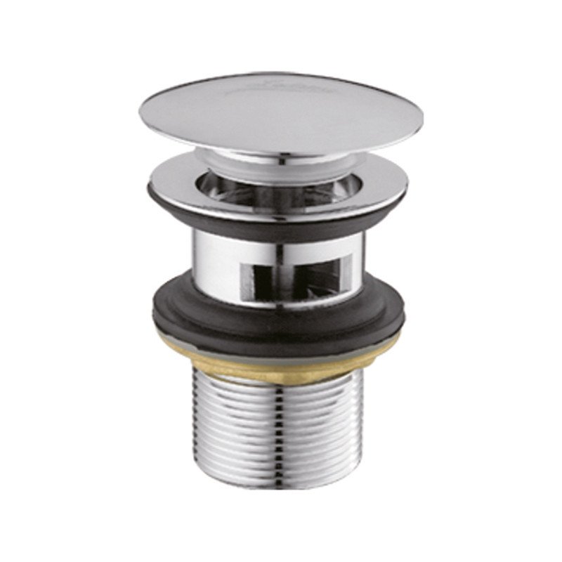Донний клапан для умивальника з переливом (кнопка) IBERGRIF M20502 (IB0087)