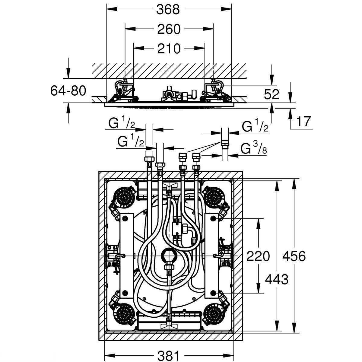 Верхний душ Grohe Grohtherm 27939001