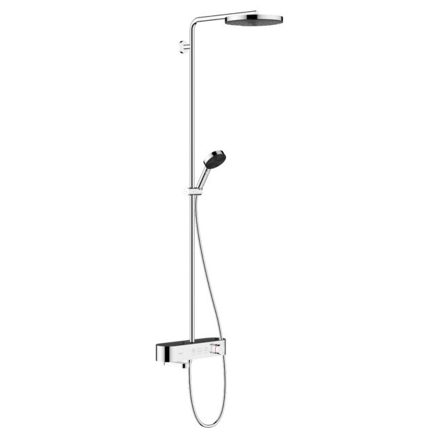 Душова система Showerpipe 260 HG Pulsify 24230000, 1 режим, з термостатом для ванни ShowerTablet 400, хром