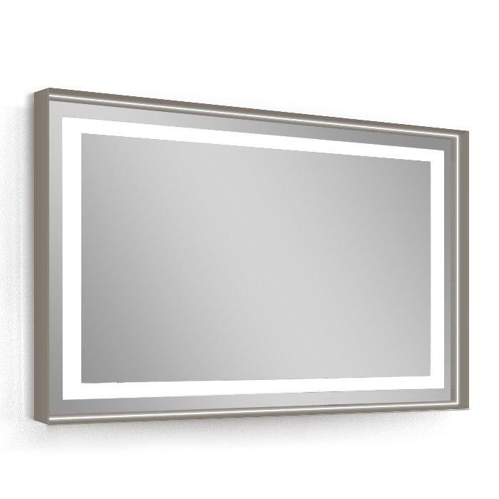 Зеркало Villeroy & Boch 80*60см, в алюминиевой раме, с подсветкой, с подогревом, цвет капучино (мебель под умывальник VERITY