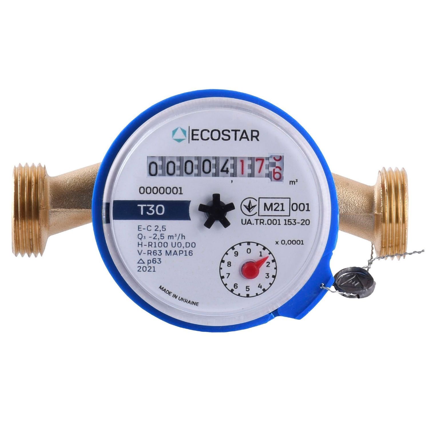 Лічильник холодної води ECOSTAR DN15 1/2' L110 E-C 2,5