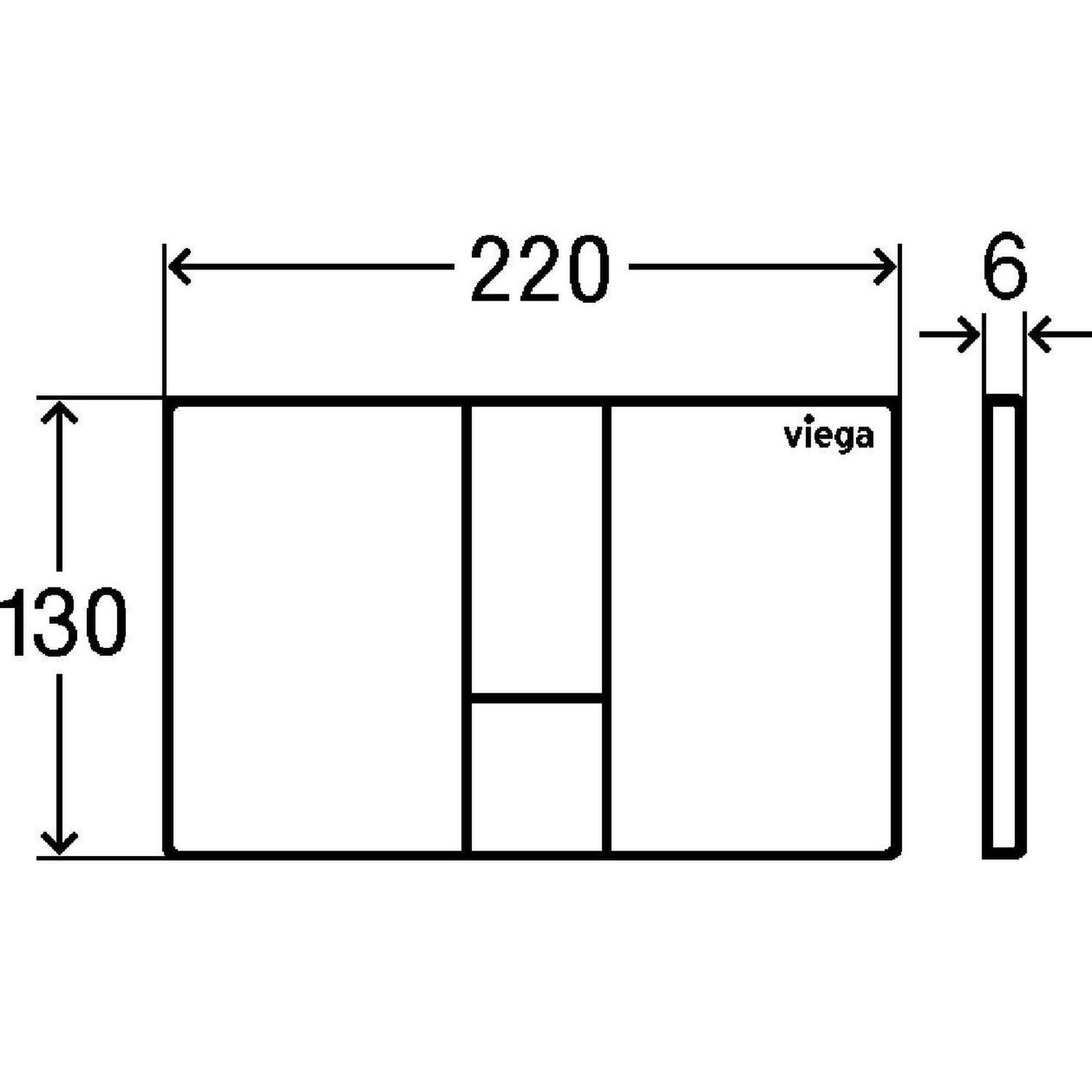 Панель смыва Prevista для бачков Visign for Style 24, черный, Viega 773304