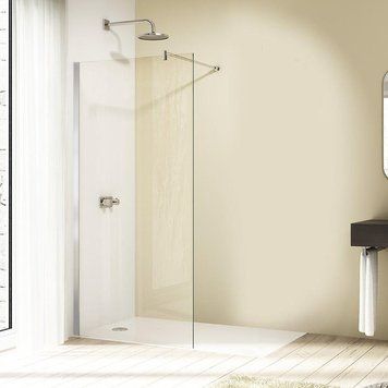 Бічна стінка 100см (профіль матовий сріблястий, скло прозоре) Huppe DESIGN ELEGANCE
