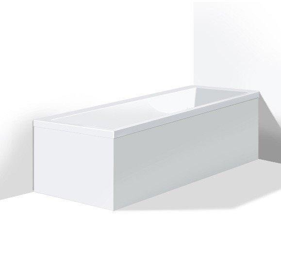 Панель 1690*690мм, мебельная, для 700132 (1700*700 мм), для угла справа, белый акрил (82) Duravit VERO