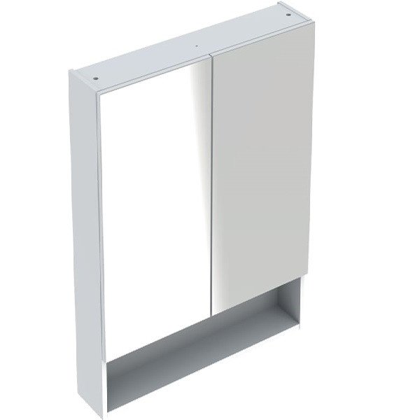 Зеркальный шкаф Geberit, Selnova Square 501.264.00.1, с 2-мя дверцами, ширина 60см, цвет белый глянец