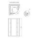 Душевая кабина Lidz Latwa SC80x80.SAT.MID.FR, стекло Frost 4 мм без поддона - 2
