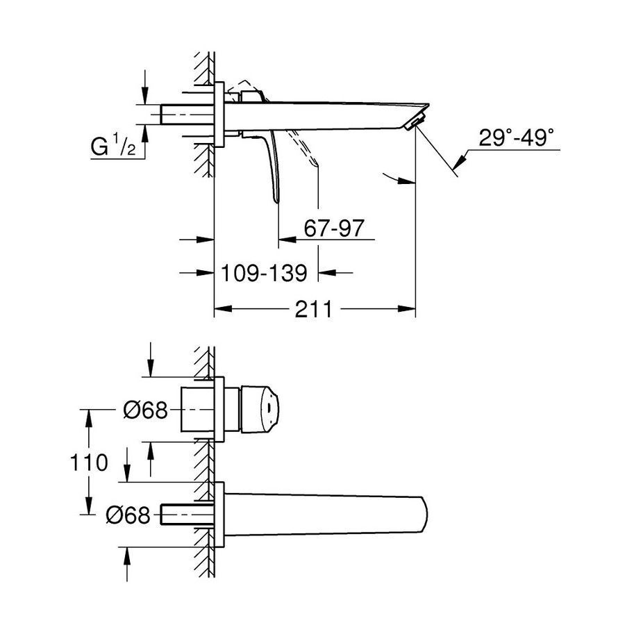 Змішувач для умивальника GROHE EUROSMART 29338003