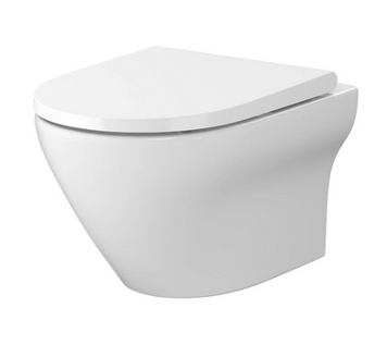 Унітаз овальний підвісний LARGA EW CLEAN ON CET В331 зі сидінням дюр SLIM WRAP LIFT PL