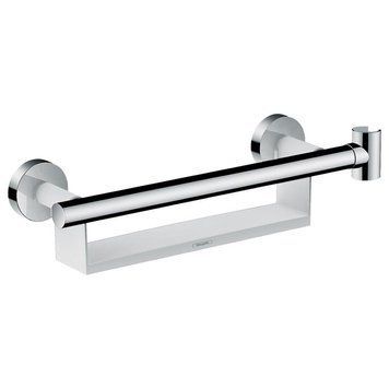Поручень з полицею та тримачем для душу, Hansgrohe Comfort білий/хром