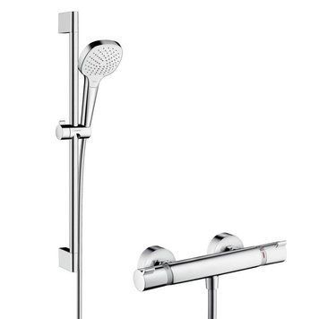 Душевой набор 0.65 м с термостатом, белый/хром Hansgrohe Croma Select E Vario Combi