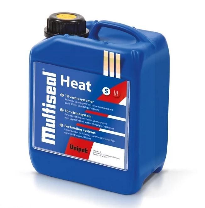 Жидкий герметик для скрытых утечек в системе отопления при потерях 30 - 400 л UNIPAK Multiseal Special (Heat M) 5 l