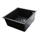 Гранітна мийка Globus Lux AMMER чорний металік 440х440мм-А0001 - 4