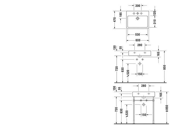 Раковина Duravit Cersanit VERO *600мм