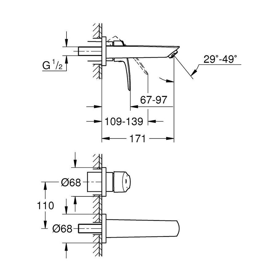 Змішувач для умивальника GROHE EUROSMART 29337003