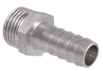 Штуцер для шланга нікелірований 1/4" x 8"
