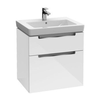 Тумба Villeroy & Boch SUBWAY 2.0 53,7*59*42,3см, підвісна, колір білий глянець, ручки хром