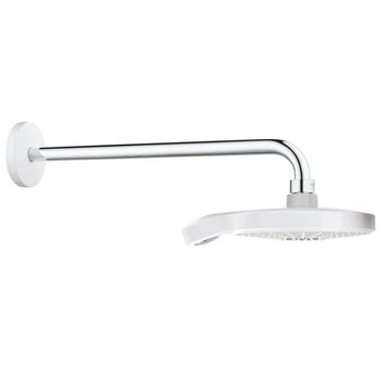 Верхній душ і душовий кронштейн 422 мм Grohe POWER&SOUL Cosmopolitan 190, кольори Мун Вайт, Янг Вайт