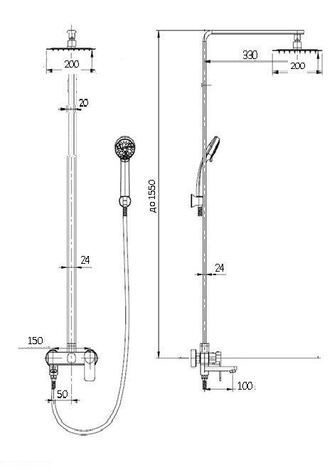 Душова система GLOBUS LUX Prizma VAN-DS0010