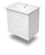 FIESTA комплект мебели 600: тумба подвесная белая (2 ящика)+умывальник накладной - 1