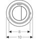 Пневмокнопка управления двойным смывом Унитаза Geberit 116.057.SN.1 type 10, для мебели, цвет нержавеющей стали - 3