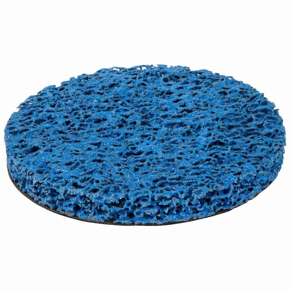 Круг Зачистной Из Нетканого Абразива (Коралл) Ø125Мм На Липучке Синий Средняя Жесткость