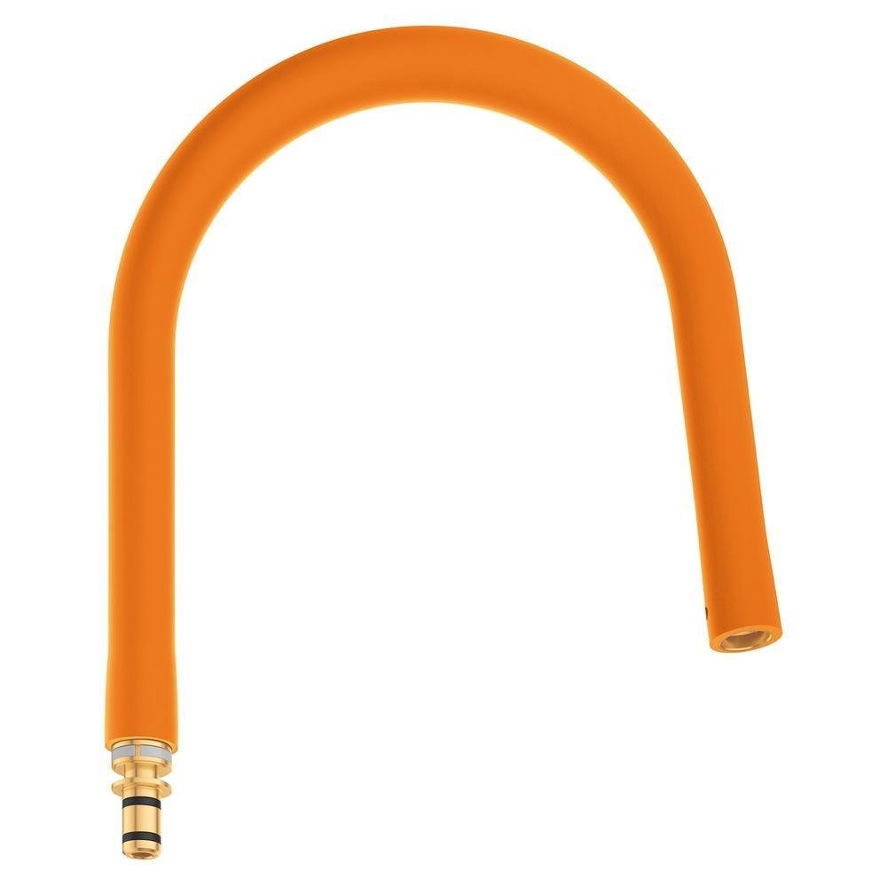 GROHFlexx Шланг гибкий с пружиной для смесителя на мойку, цвет хром/оранжевый