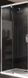 Двері односекційні розсувні з непрозорим сегментом 1300*1900 (профіль хром глянцевий, скло прозоре, система Soft Huppe AURA ELEGANCE - 1