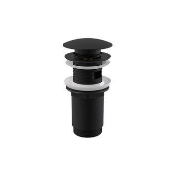 Водослив д/умивальника. AlcaPlast CLICK-CLAK 5/4 цільнометал A392BLACK